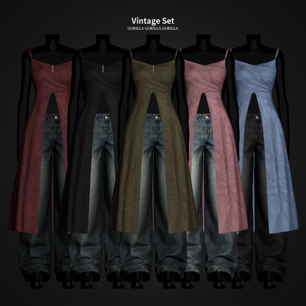 Alpha Vintage Set by simsfinds - The Sims 4 Custom Content