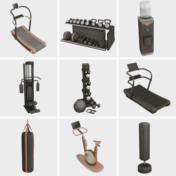 Maxis Match fancy home gym sims 4 finds by simsfinds - The Sims 4 Custom Content