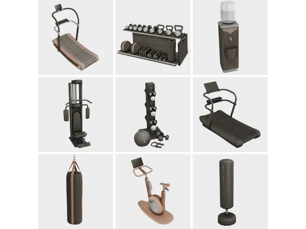 Maxis Match fancy home gym sims 4 finds by boujeesimss - The Sims 4 Custom Content