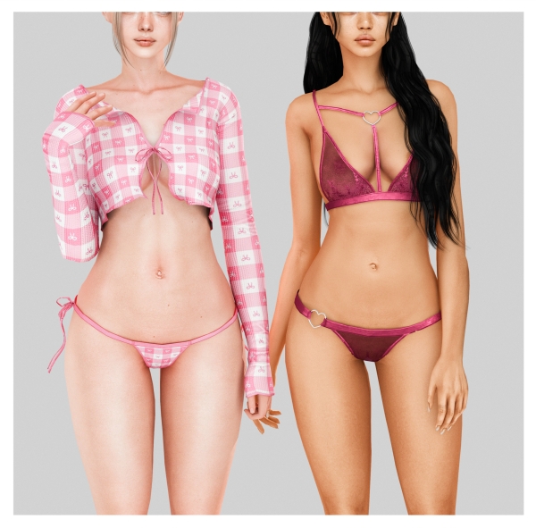 Alpha Mini SleepWear Set by unknown66irl - The Sims 4 Custom Content