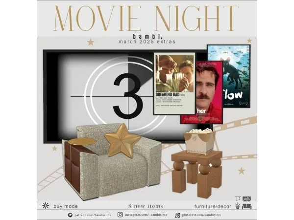 Alpha movie night - The Sims 4 Custom Content