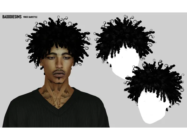 Alpha VINCE HAIRSTYLE by simsfinds - The Sims 4 Custom Content