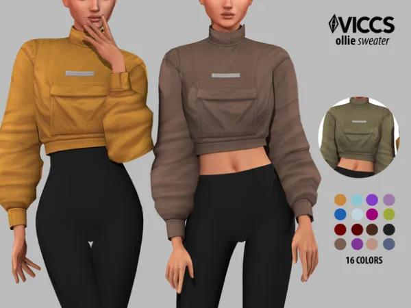 Maxis Match VICCS_OLLIE SWEATER (TEEN ELDER) - The Sims 4 Custom Content