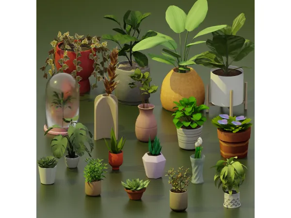 Mix Green Thumb Set by SnootySims - The Sims 4 Custom Content