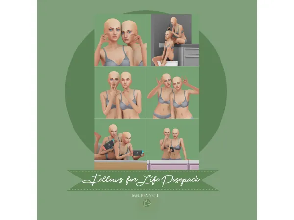 Mix Fellows for Life Posepack - The Sims 4 Custom Content