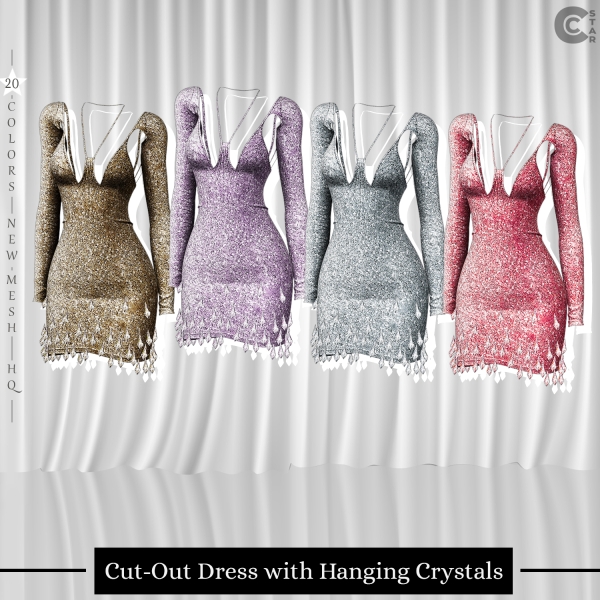 Alpha Glitter Wrap Mini Dress by cool_content_star - The Sims 4 Custom Content