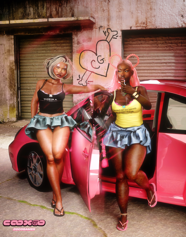 Mix Girl Nxt Door by simsfinds - The Sims 4 Custom Content