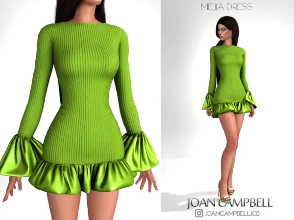 Alpha MEJIA DRESS by thesimsresource - The Sims 4 Custom Content