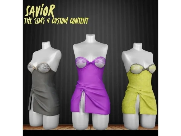 Alpha SO_Miyuki Short Dress - The Sims 4 Custom Content