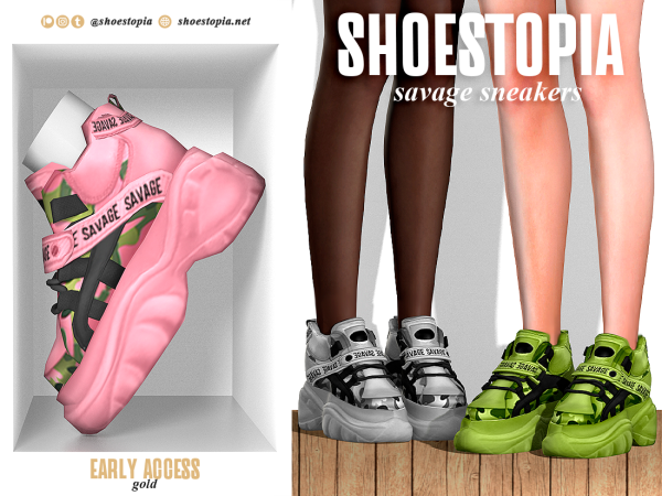 Alpha Shoestopia. Savage Sneakers by shoestopia - The Sims 4 custom content