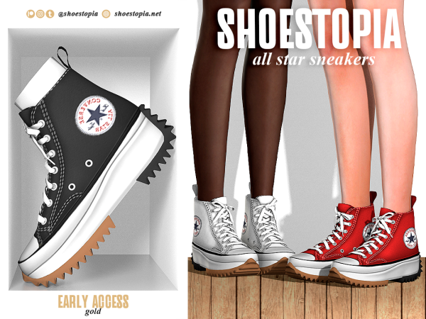Alpha Shoestopia. All Stars Sneaker by shoestopia - The Sims 4 custom content