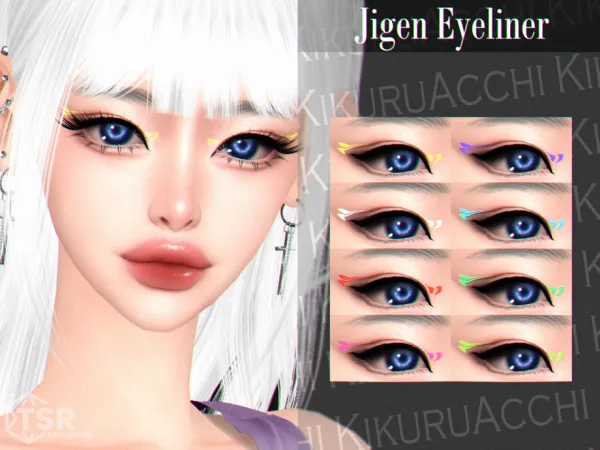 Mix Jigen Eyeliner by Kikuruacchi - The Sims 4 Custom Content