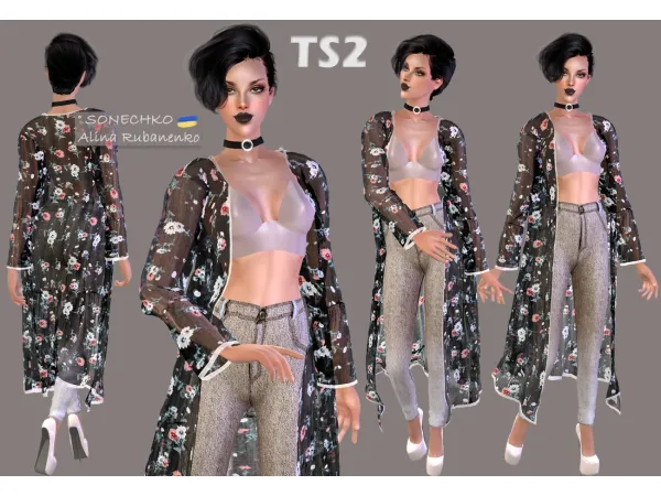 Summer Top with Transparent by sonechko - The Sims 2 Custom Content