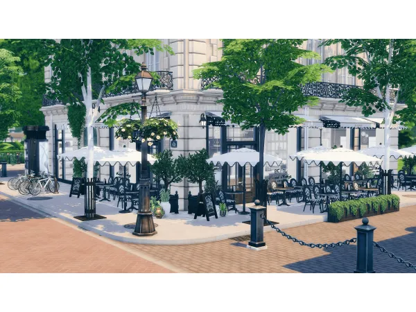 Mix Simpari Restaurant MAGNOLIA PROMENADE by JakkuuSim - The Sims 4 Custom Content