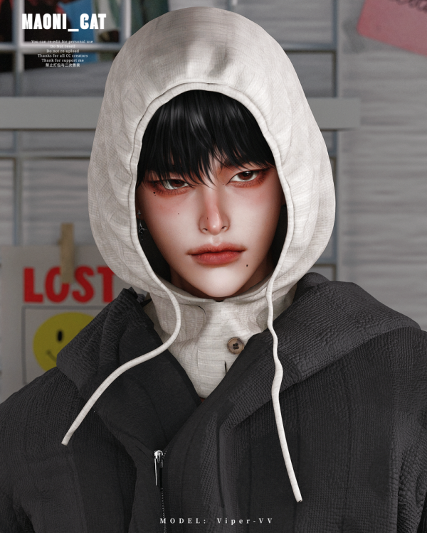 Alpha [Maoni cat] HAIR Layers haircut hat by simsfinds - The Sims 4 Custom Content