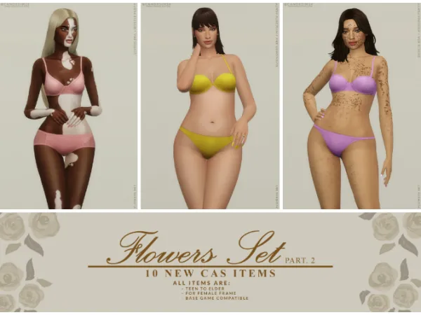 Maxis Match FLOWERS SET PART 2 by simsfinds - The Sims 4 Custom Content