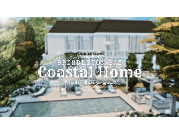 Mix Coastal Home Brindleton Bay by simsfinds - The Sims 4 Custom Content
