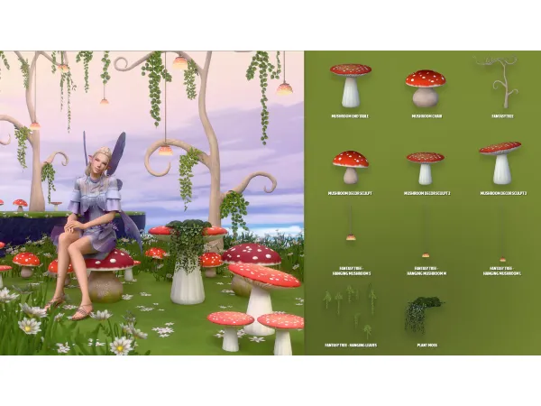 Maxis Match Room of the Day Lorelei Fairy Living Set 2 by modcollective - The Sims 4 Custom Content