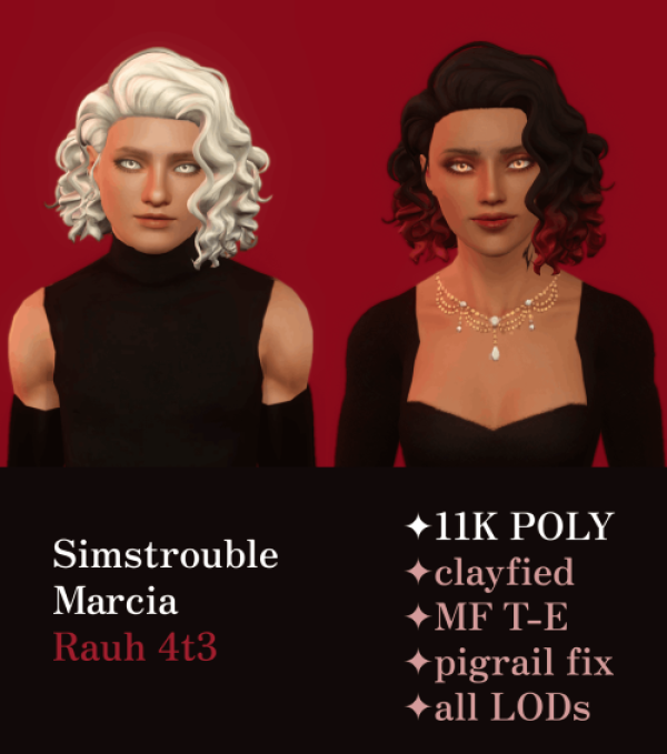 simstroubles marcia hairstyle converted for by simsfinds - The Sims 3 Custom Content