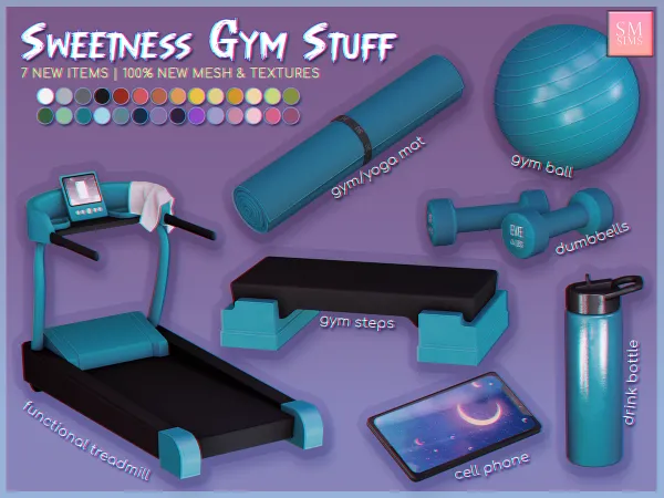 Alpha HONEY Sweetness Gym Stuff by simsfinds - The Sims 4 Custom Content