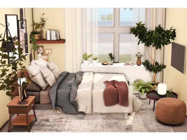 Alpha Reli Bedroom by simsfinds - The Sims 4 Custom Content