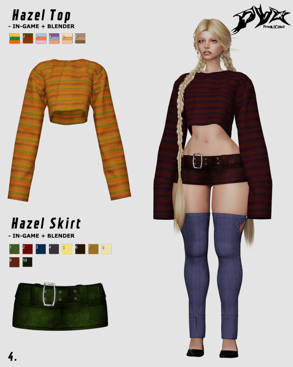 Alpha Hazel Set by pyx - The Sims 4 Custom Content