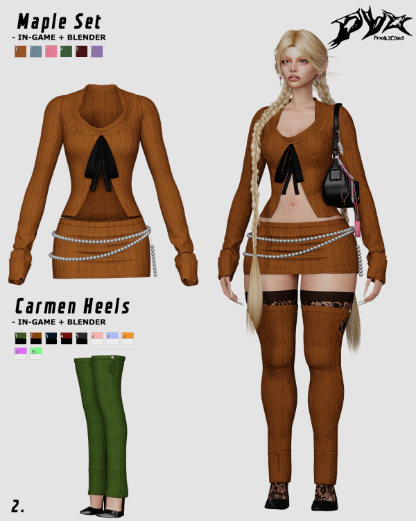 Alpha Maple Set by pyx - The Sims 4 Custom Content