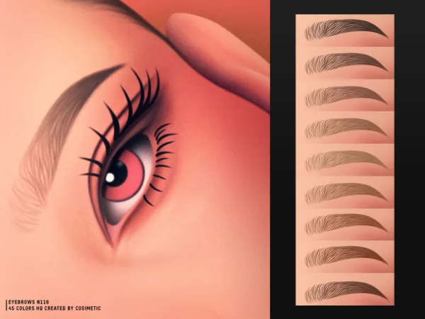 Maxis Match Eyebrows N116 by thesimsresource - The Sims 4 Custom Content