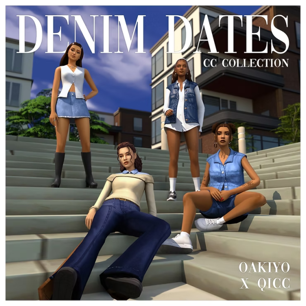 Maxis Match Denim Dates Collaboration by itsqicc - The Sims 4 Custom Content