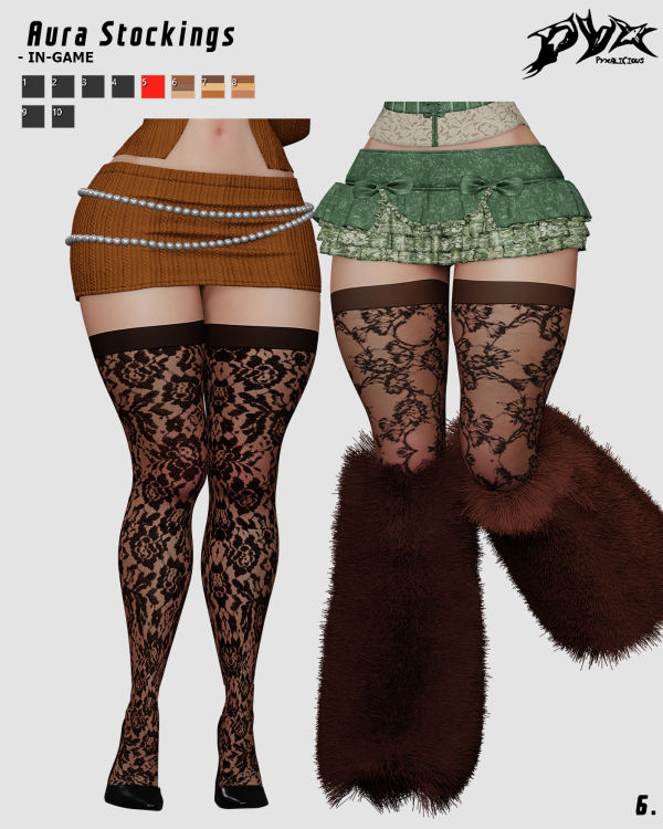 Alpha Aura Stockings by pyx - The Sims 4 Custom Content