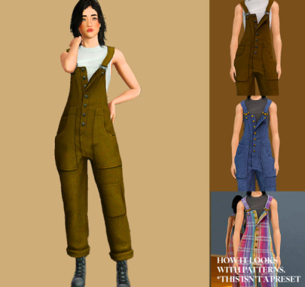 AF Dungarees (BH) by simsfinds - The Sims 3 Custom Content