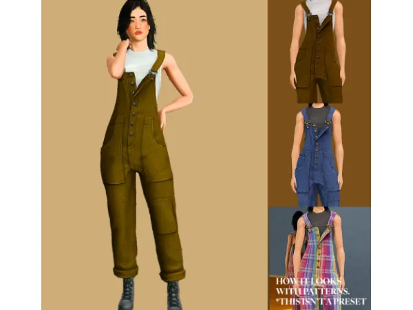 AF Dungarees (BH) by kotajose - The Sims 3 Custom Content