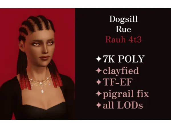 Dogsills Rue hairstyle converted for by simsfinds - The Sims 3 Custom Content