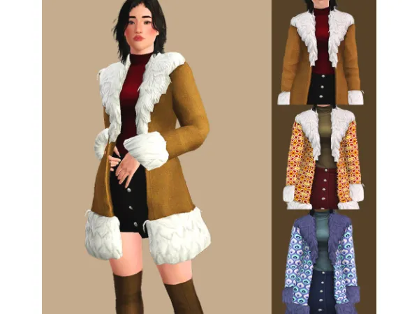 Fur Coat (AF) by kotajose - The Sims 3 Custom Content