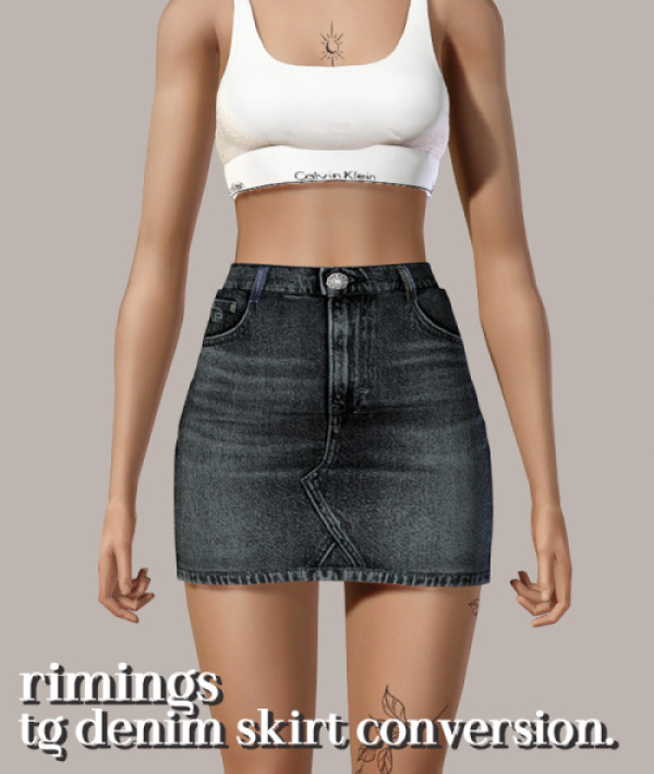 rimings tg denim skirt conversion by simsfinds - The Sims 3 Custom Content