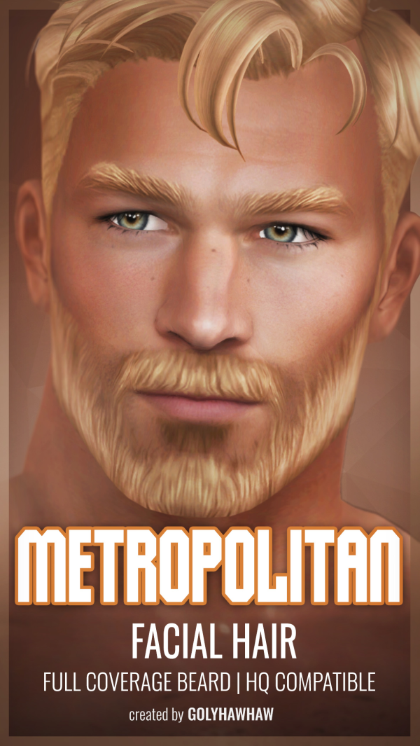 Maxis Match Metropolitan Facial Hair by simsfinds - The Sims 4 Custom Content