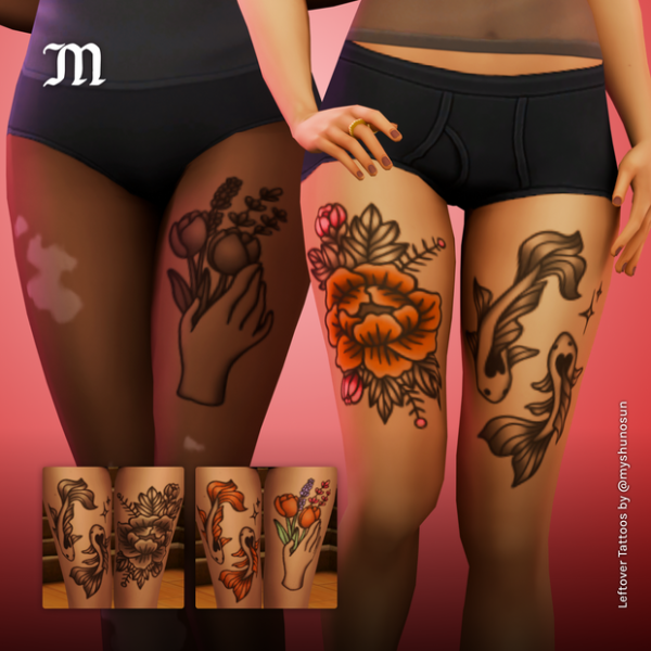Mix Leftover Tattoos by simsfinds - The Sims 4 Custom Content