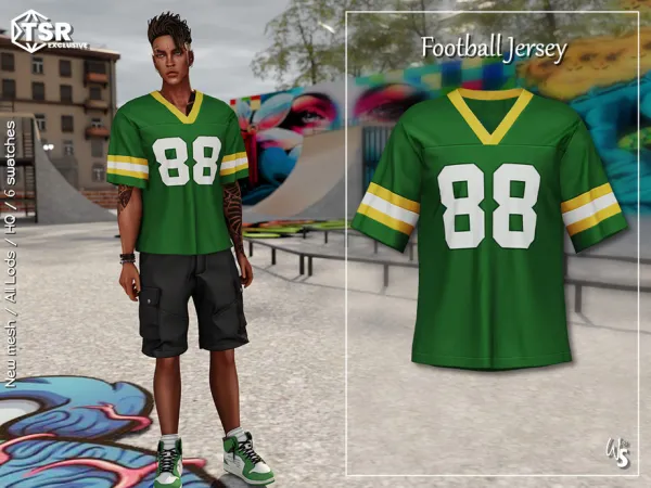 Alpha Street Set Football Jersey by wisteriasims - The Sims 4 Custom Content