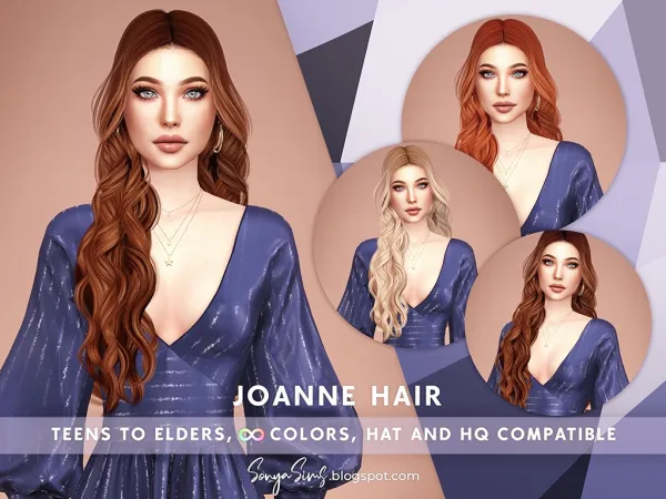 Alpha Joanne Hair - The Sims 4 Custom Content