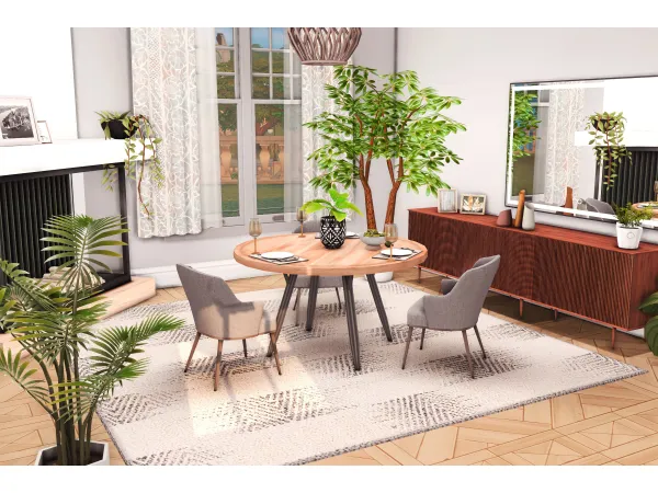 Mix Rilma Dining Room by simsfinds - The Sims 4 Custom Content
