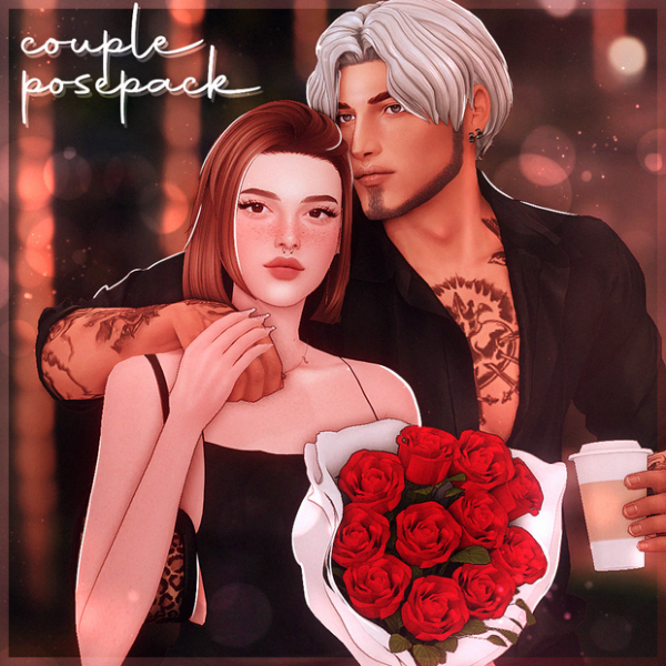 Mix 250129 couple posepack by simsfinds - The Sims 4 Custom Content