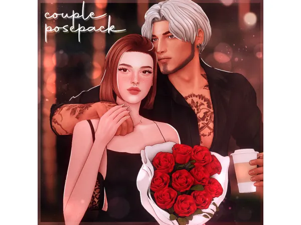 Mix 250129 couple posepack by bluefeelingblue - The Sims 4 Custom Content