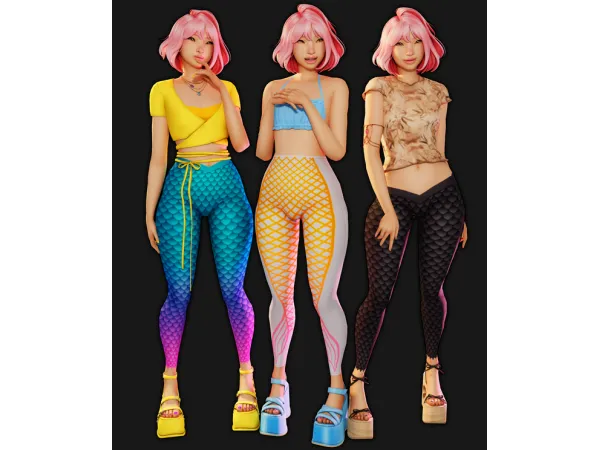 Maxis Match mermaid leggings by saruin - The Sims 4 Custom Content
