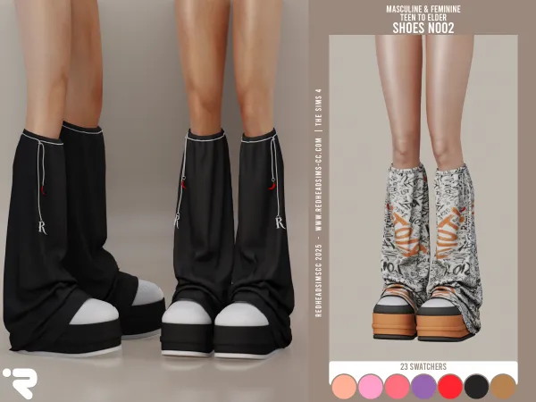 Alpha AM AF SHOES N002 by redheadsims - The Sims 4 Custom Content