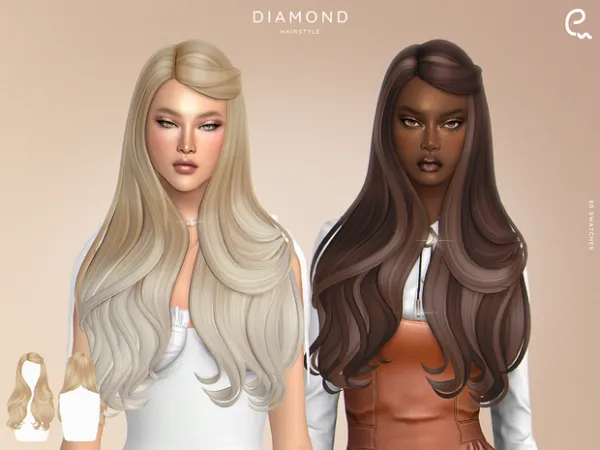 Maxis Match Diamond Hairstyleby [EnriqueS4] by simsfinds - The Sims 4 Custom Content