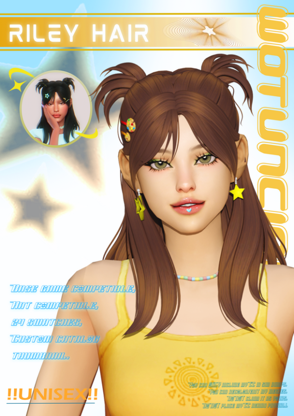 Maxis Match Riley Hair by simsfinds - The Sims 4 Custom Content