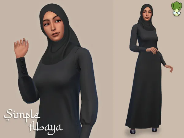 Maxis Match Simple Abaya 1 by BokchoiJo - The Sims 4 Custom Content