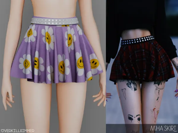 Alpha Miha skirt - The Sims 4 Custom Content