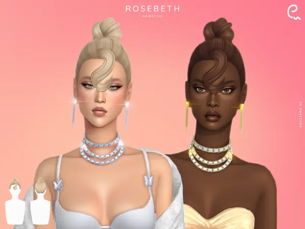 Maxis Match Rosebeth Hairstyle by simsfinds - The Sims 4 Custom Content