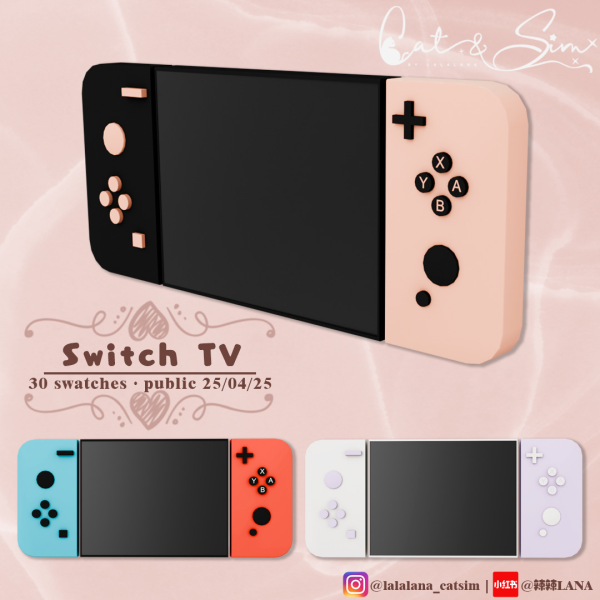 Maxis Match Switch TV by simsfinds - The Sims 4 Custom Content